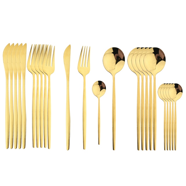 Delve™ 24Pcs Stainless Steel Cutlery Set