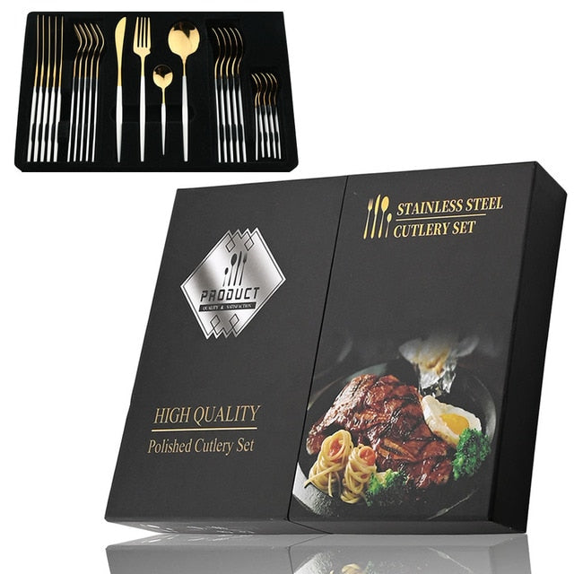 Delve™ 24Pcs Stainless Steel Cutlery Set