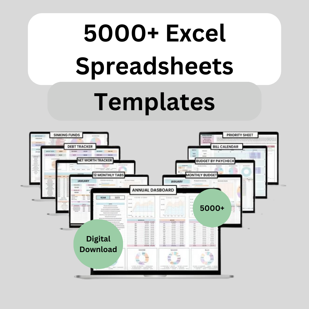 5,000 Excel Templates