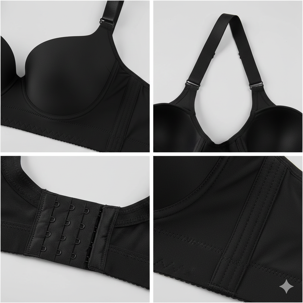 Push-Up Back Smoothing Bra - Black