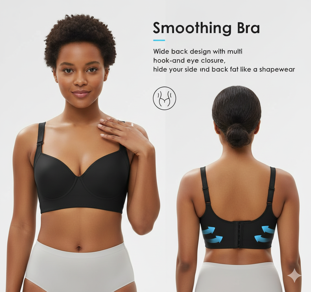 Push-Up Back Smoothing Bra - Black