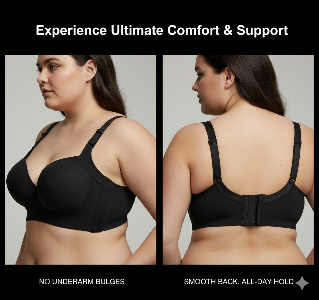 Push-Up Back Smoothing Bra - Black