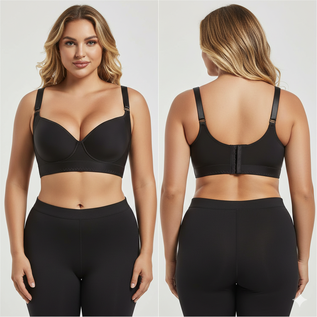 Push-Up Back Smoothing Bra - Black