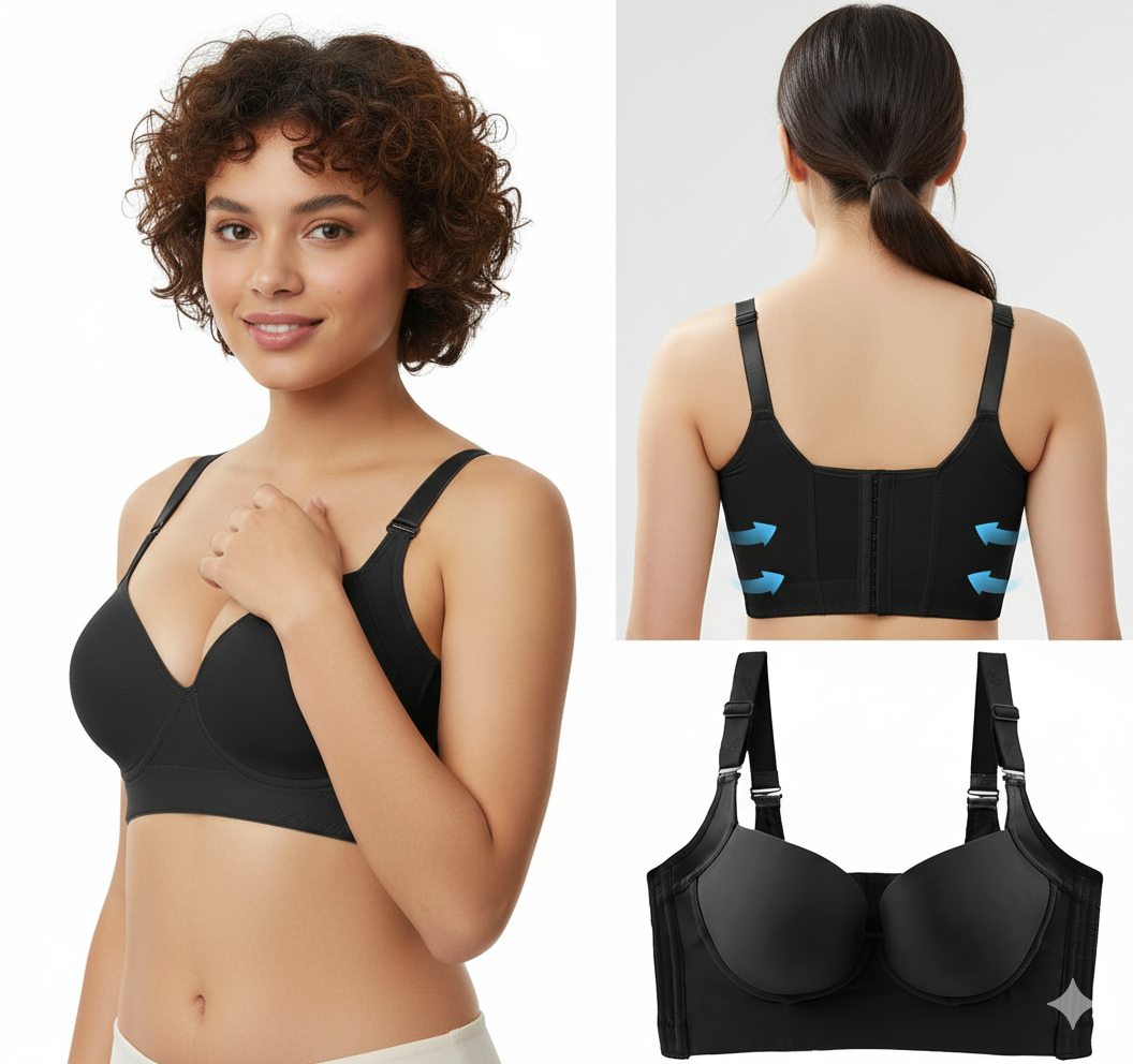 Push-Up Back Smoothing Bra - Black