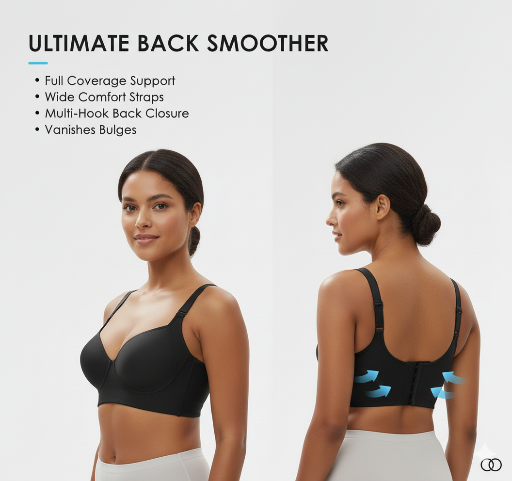 Push-Up Back Smoothing Bra - Black