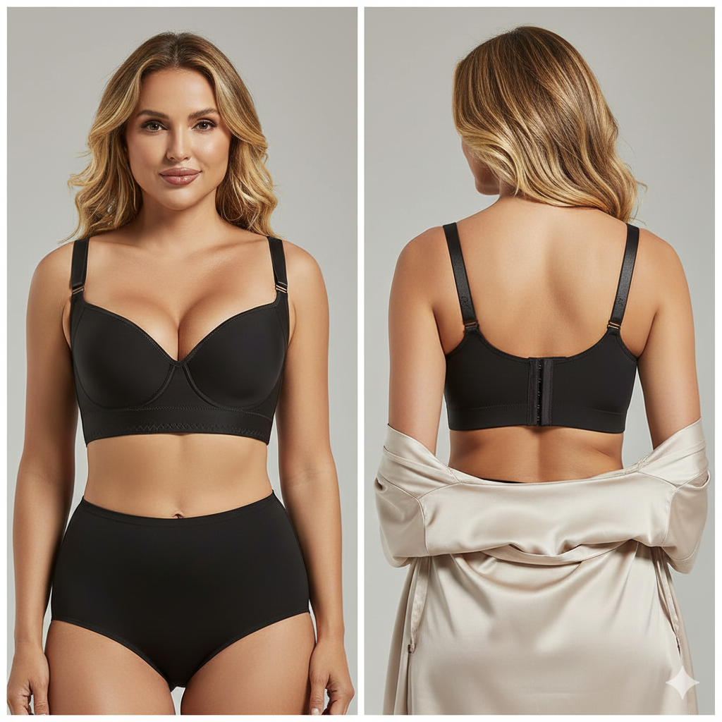 Push-Up Back Smoothing Bra - Black