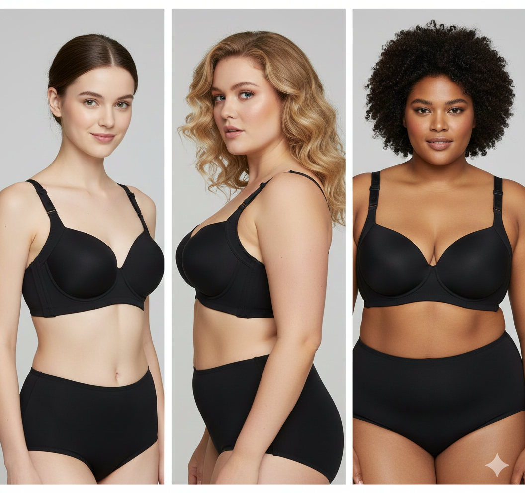 Push-Up Back Smoothing Bra - Black