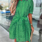 Delve™ Patchwork Lace Elegant Mini Dress