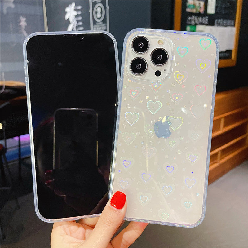 Delve™ Laser Heart Crystal Case For iPhone